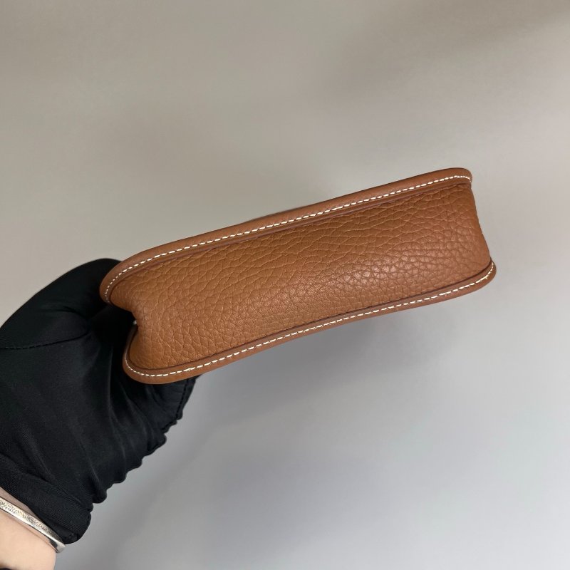 HERMES Z刻 TC皮 金棕EVELYNE TPM 肩背包-5