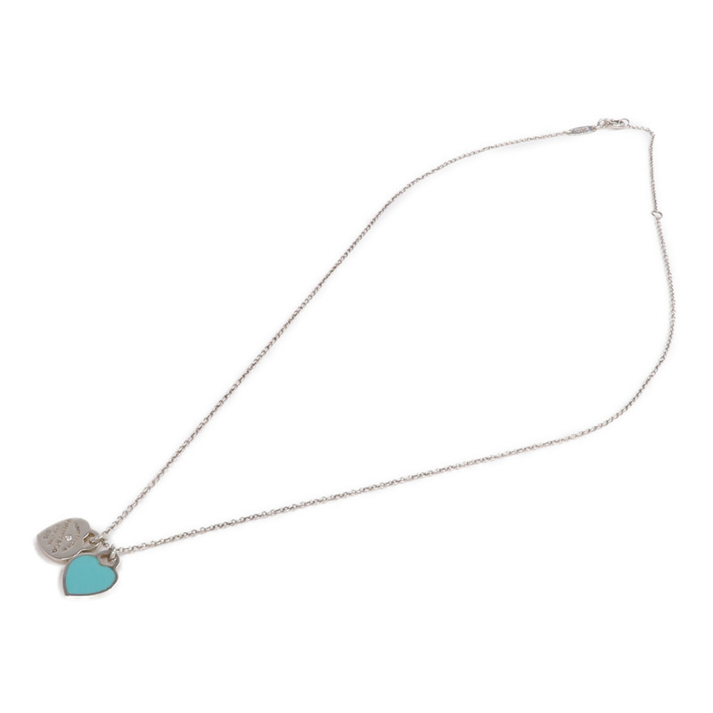 TIFFANY＆CO 925純銀Return To Tiffany Diamond Necklace鑽石項鍊-4