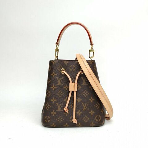 LOUIS VUITTON NÉONOÉ水桶包BB20老花PVC金扣晶片肩背包