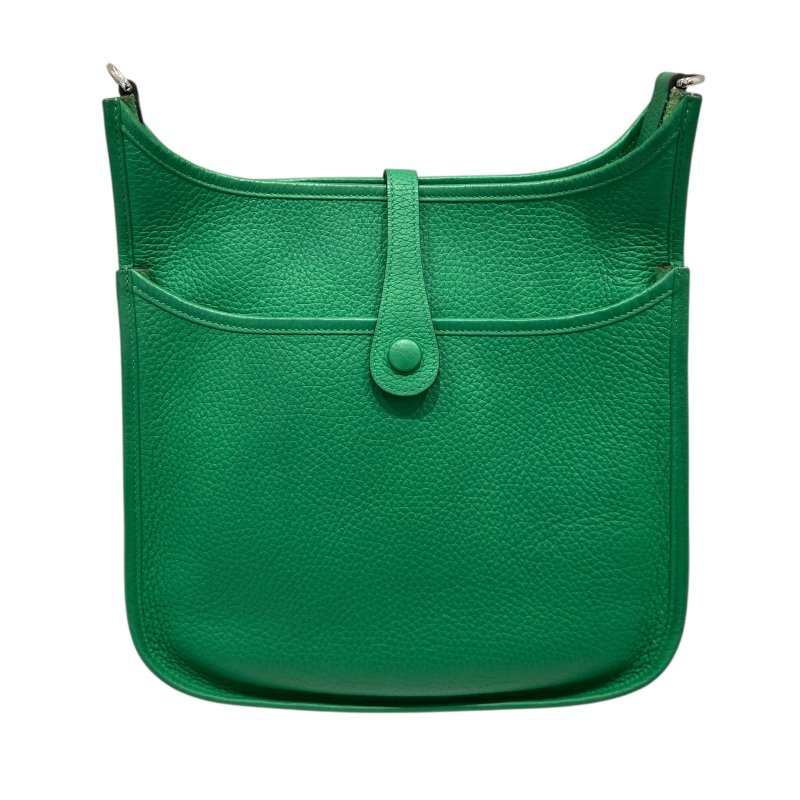 HERMES 愛馬仕 EVELYNE III 29 綠色 銀釦-2