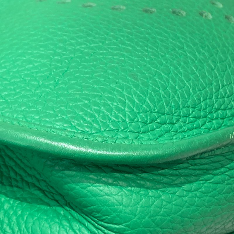 HERMES 愛馬仕 EVELYNE III 29 綠色 銀釦-7
