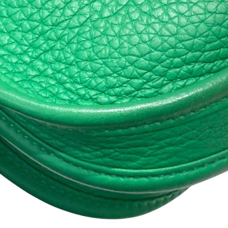 HERMES 愛馬仕 EVELYNE III 29 綠色 銀釦-9
