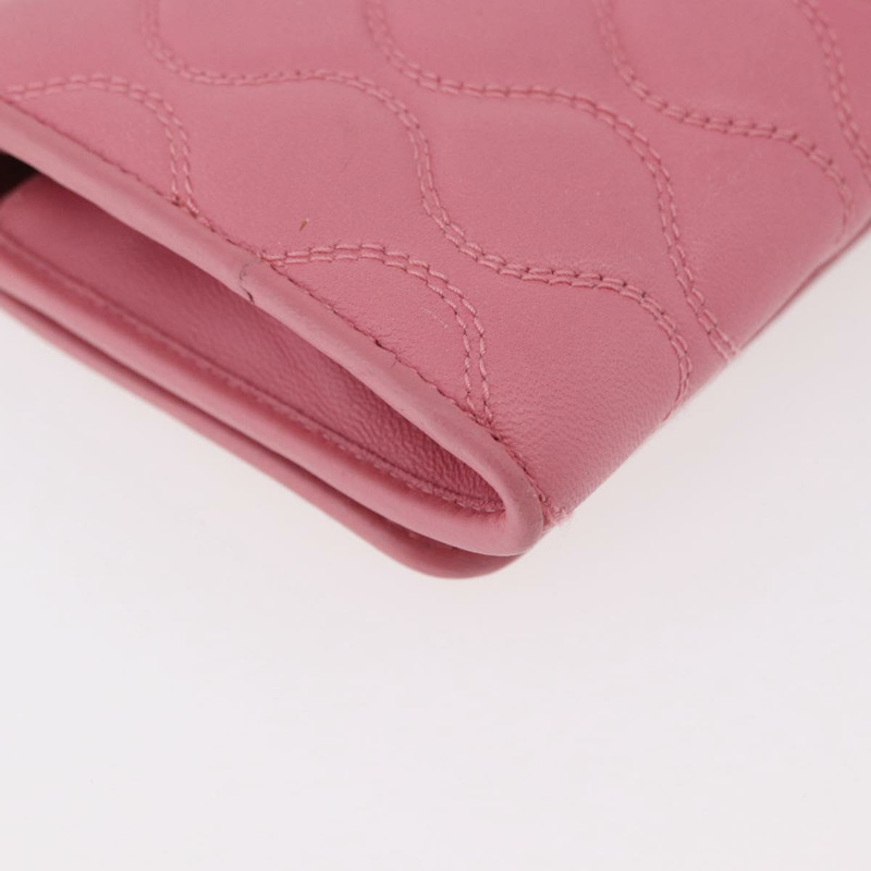 【日本直送】Miu Miu 鏈條肩包 皮革 粉紅色 金邊 正品 YKZ1230A-15