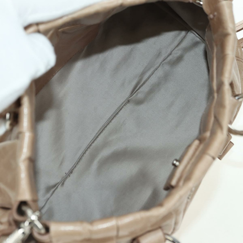 【日本直送】Miu Miu 手提包 皮革 兩用 米色 銀色 正品 yk20294SAV-10