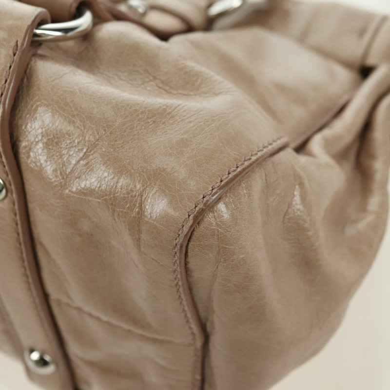 【日本直送】Miu Miu 手提包 皮革 兩用 米色 銀色 正品 yk20294SAV-17