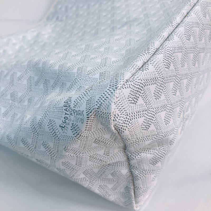 MS0687 Goyard 高雅德 戈雅 藝術家 腋下包 帆布 白色 銀扣 Boheme Hobo Bag Canvas White x PHW-5