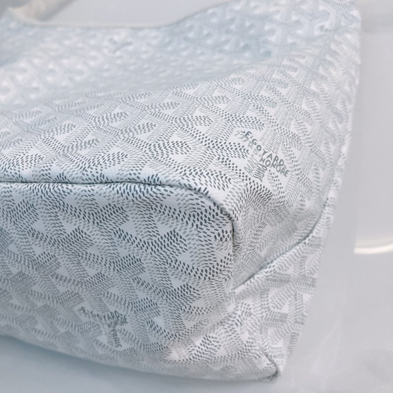 MS0687 Goyard 高雅德 戈雅 藝術家 腋下包 帆布 白色 銀扣 Boheme Hobo Bag Canvas White x PHW-8