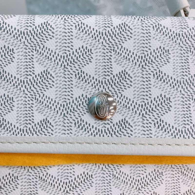 MS0687 Goyard 高雅德 戈雅 藝術家 腋下包 帆布 白色 銀扣 Boheme Hobo Bag Canvas White x PHW-22