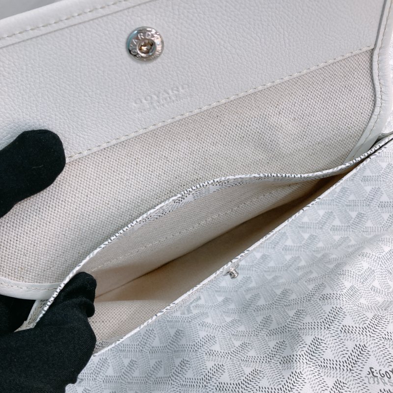 MS0687 Goyard 高雅德 戈雅 藝術家 腋下包 帆布 白色 銀扣 Boheme Hobo Bag Canvas White x PHW-23