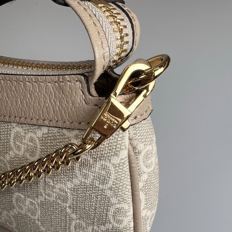 GUCCI  燕麥奶老花麻將包-10