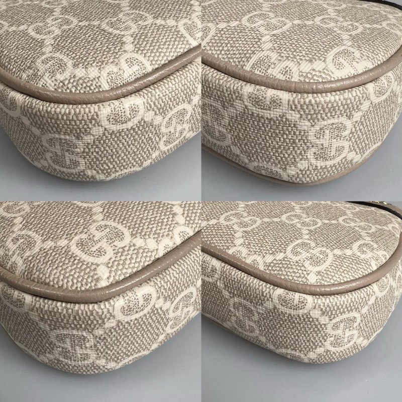 GUCCI  燕麥奶老花麻將包-11