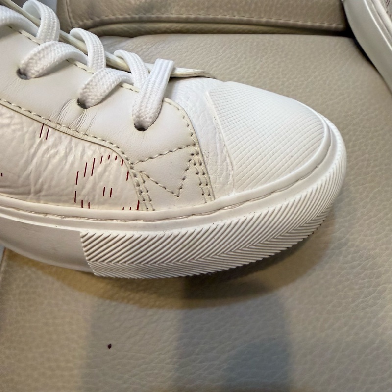 Louis Vuitton LV路易威登 Tattoo 白紅 logo 滿印 老花 高幫休閒板鞋 25cm 40號-10