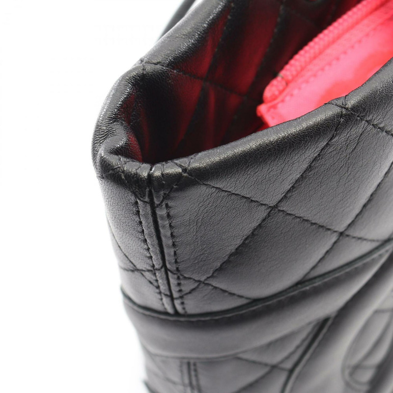 香奈兒 Cambon 系列中型托特包手提包真皮女士黑色 A25167-7