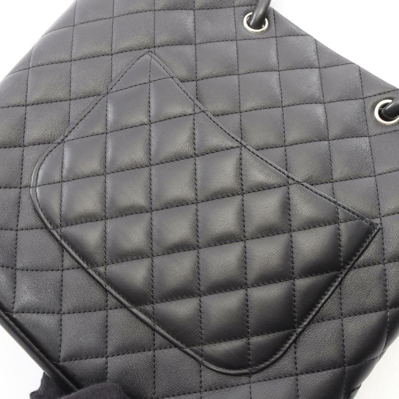 香奈兒 Cambon 系列中型托特包手提包真皮女士黑色 A25167-9