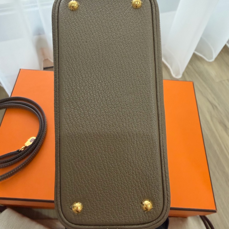 Hermès mini bolide 大象灰 金釦 W刻 山羊皮  99新 全配-3