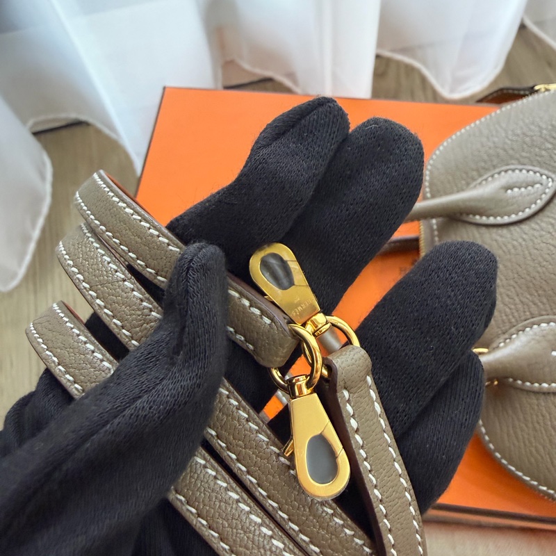 Hermès mini bolide 大象灰 金釦 W刻 山羊皮  99新 全配-6