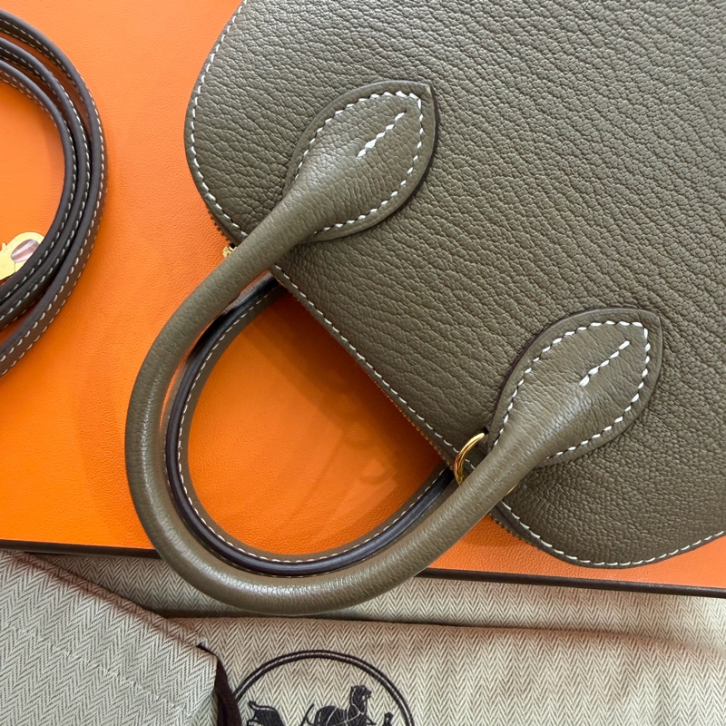 Hermès mini bolide 大象灰 金釦 W刻 山羊皮  99新 全配-7