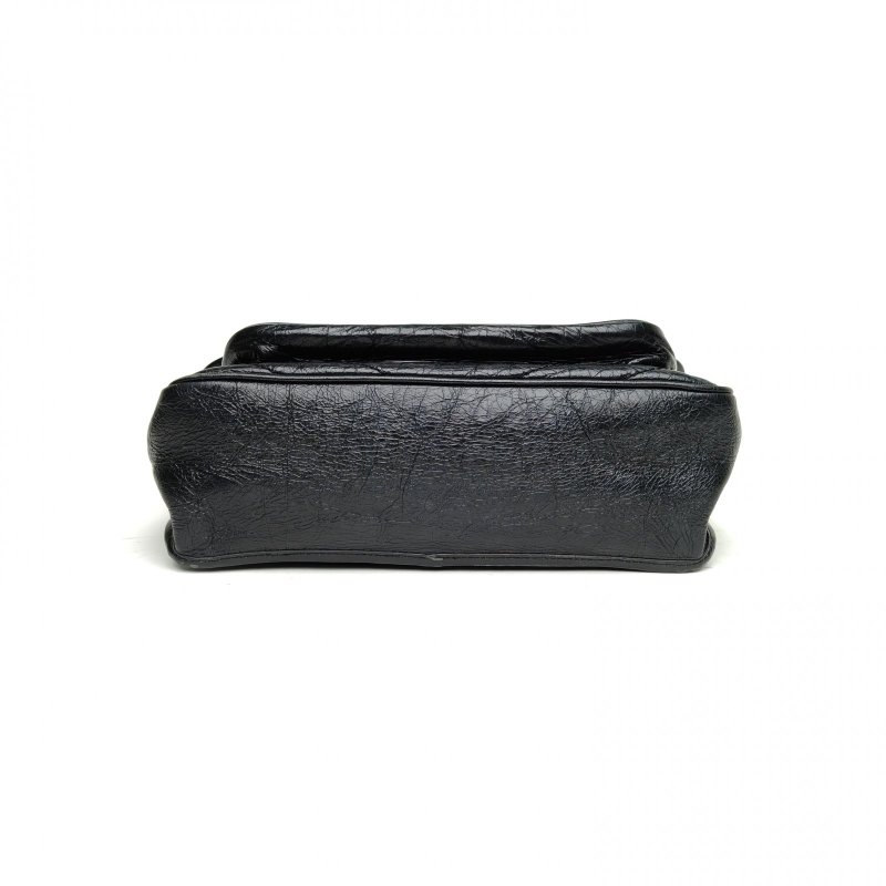 SAINT LAURENT Niki中號28黑色牛皮銀扣肩背包-4