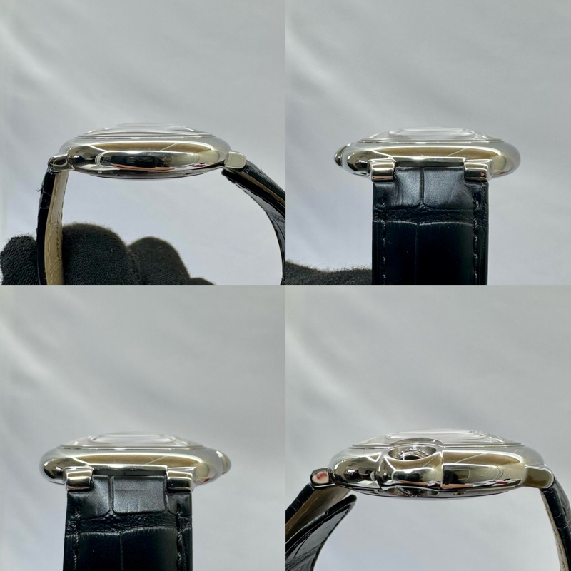 CARTIER 藍氣球系列 自動上鍊機械腕錶（精鋼錶殼／鱷魚皮錶帶）W69017Z4-3