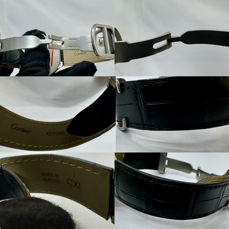 CARTIER 藍氣球系列 自動上鍊機械腕錶（精鋼錶殼／鱷魚皮錶帶）W69017Z4-5