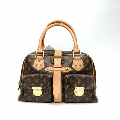 LOUIS VUITTON 中古曼哈頓手提包大號老花PVC2006肩背包