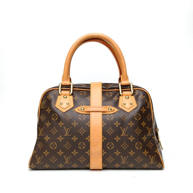LOUIS VUITTON 中古曼哈頓手提包大號老花PVC2006肩背包-2