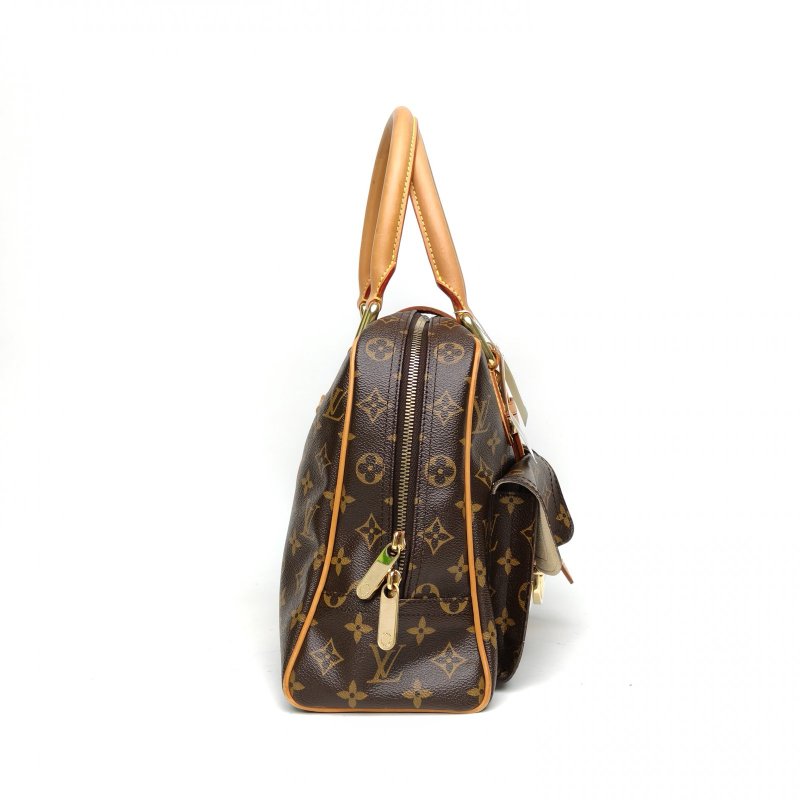LOUIS VUITTON 中古曼哈頓手提包大號老花PVC2006肩背包-3