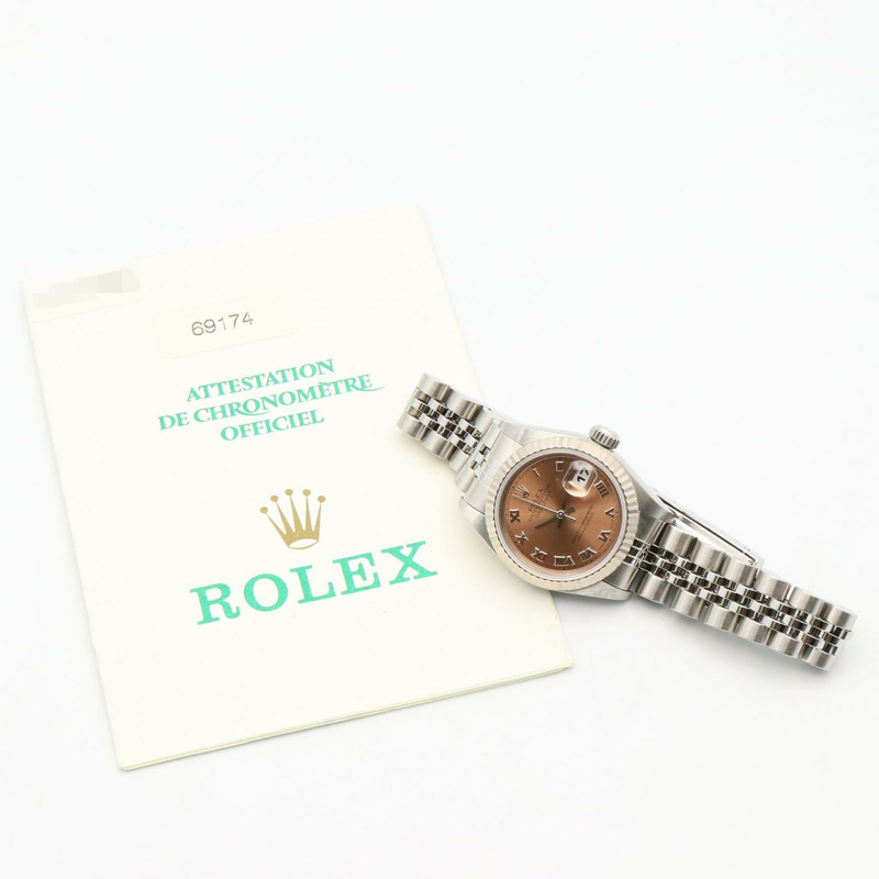 18K白金 不鏽鋼 香檳金錶面 Lady-Datejust 腕錶 69174【ROLEX 勞力士】 69174-9