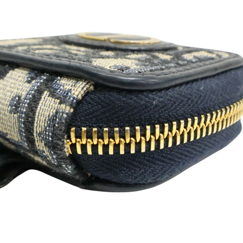 藍色 緹花帆布 Montaigne 耳機包 掛飾【Dior 迪奧】-9