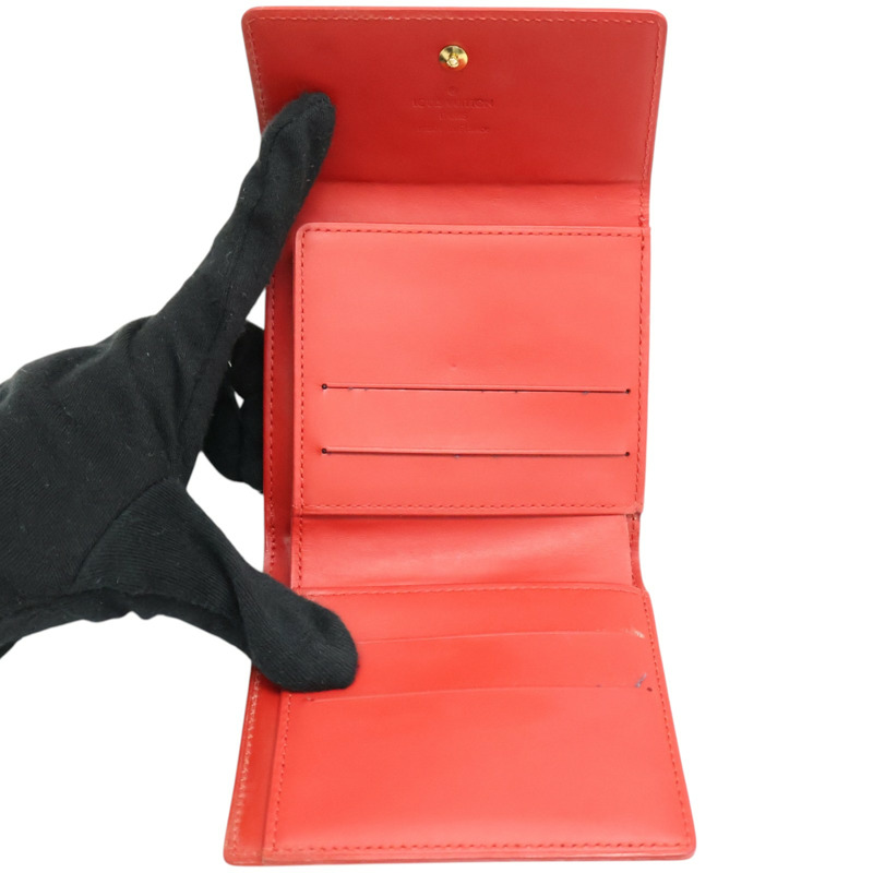 紅色漆皮 Portomone Bie Cult Credit 三折 短夾 M91248【LOUIS VUITTON LV 路易威登】 M91248-2