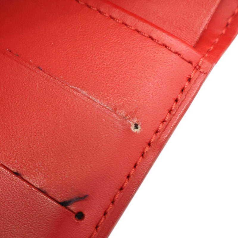 紅色漆皮 Portomone Bie Cult Credit 三折 短夾 M91248【LOUIS VUITTON LV 路易威登】 M91248-14