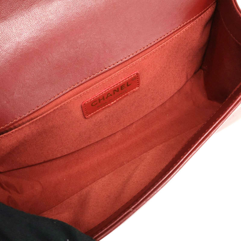 紅色羊皮 Boy 25 肩背包 A67086【CHANEL 香奈兒】 A67086-2