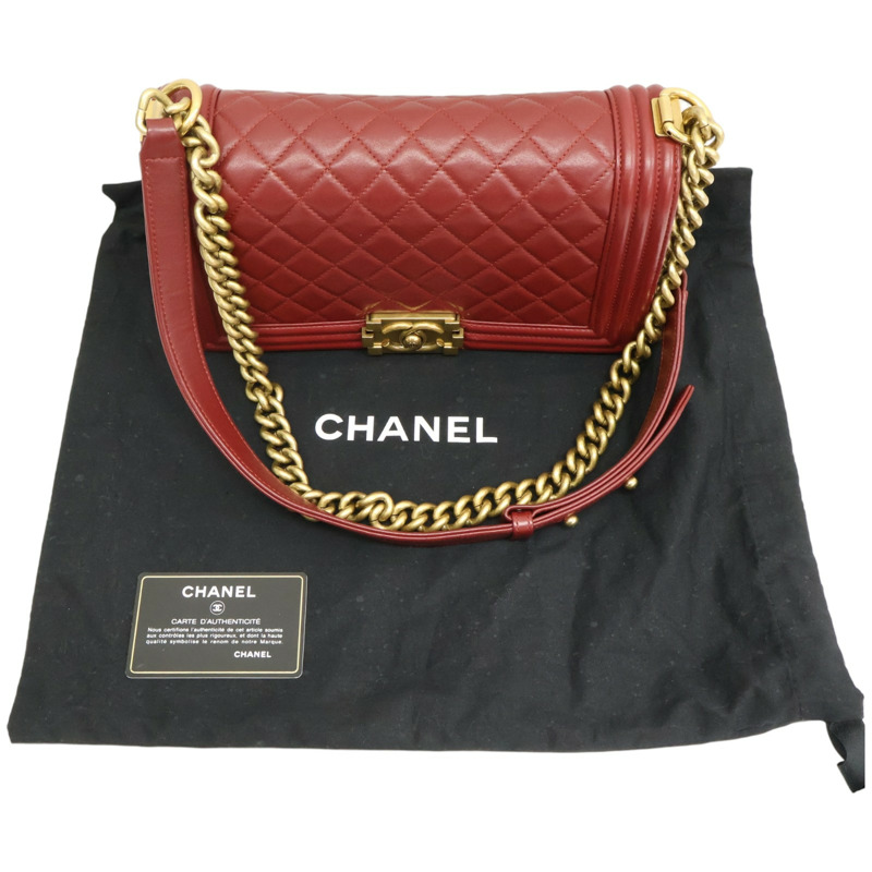 紅色羊皮 Boy 25 肩背包 A67086【CHANEL 香奈兒】 A67086-9