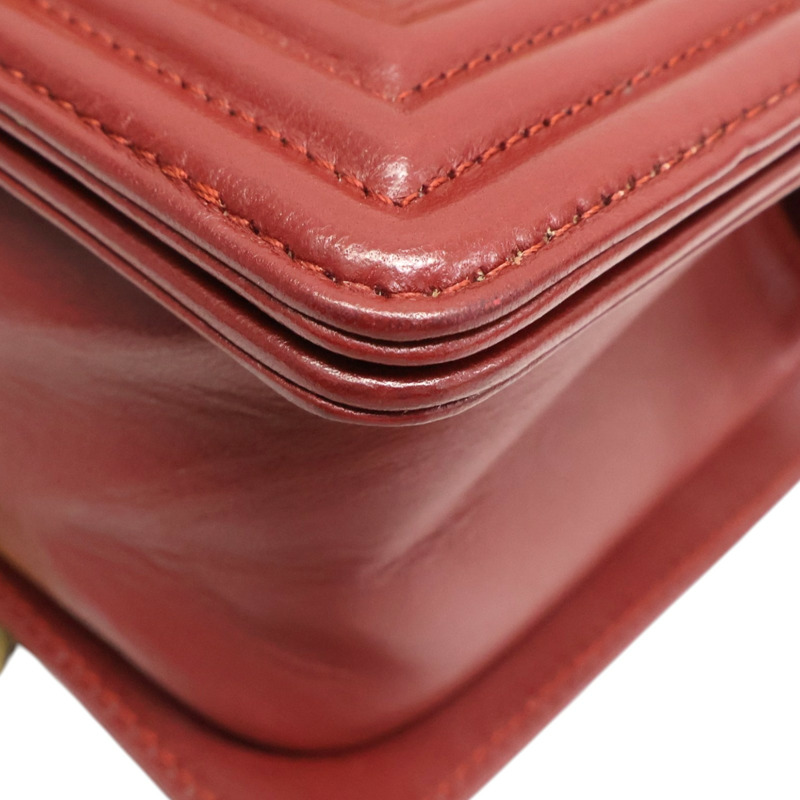 紅色羊皮 Boy 25 肩背包 A67086【CHANEL 香奈兒】 A67086-10