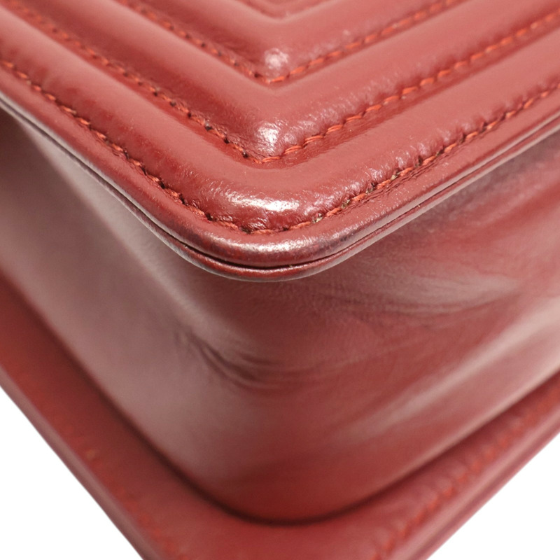 紅色羊皮 Boy 25 肩背包 A67086【CHANEL 香奈兒】 A67086-13