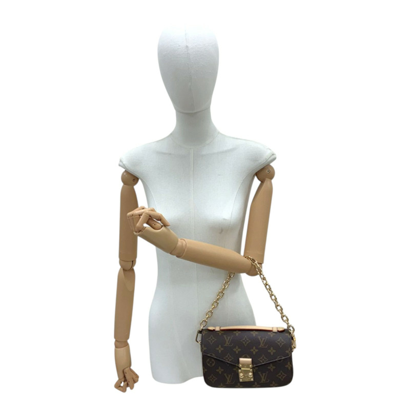 棕色 原花帆布 Pochette Metis East West 肩背包【LOUIS VUITTON LV 路易威登】 M46279-6