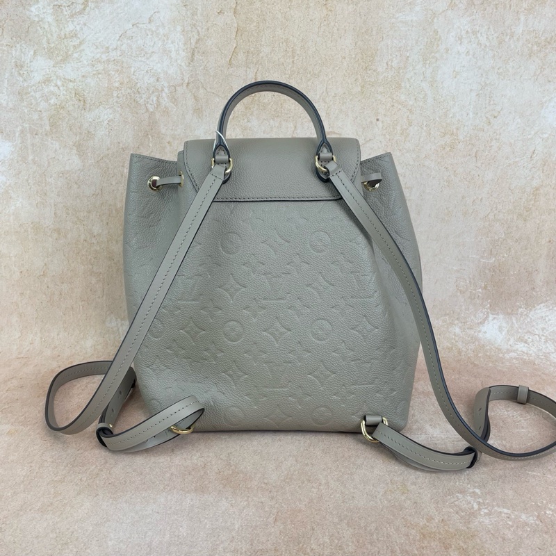 Louis Vuitton • 經典全皮壓紋老花大象灰後背包-2