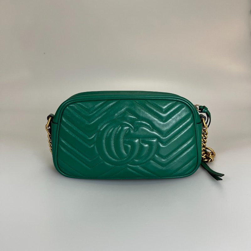 GUCCI 447632 綠MARMONT相機包 24CM-1