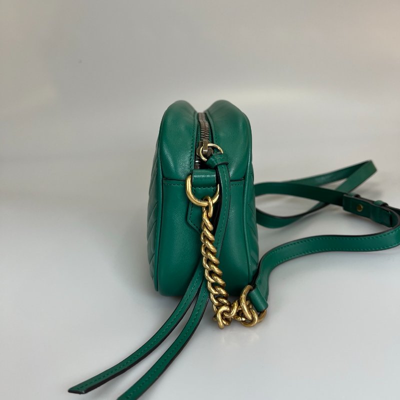 GUCCI 447632 綠MARMONT相機包 24CM-2