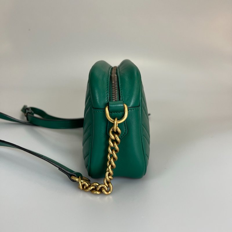 GUCCI 447632 綠MARMONT相機包 24CM-3