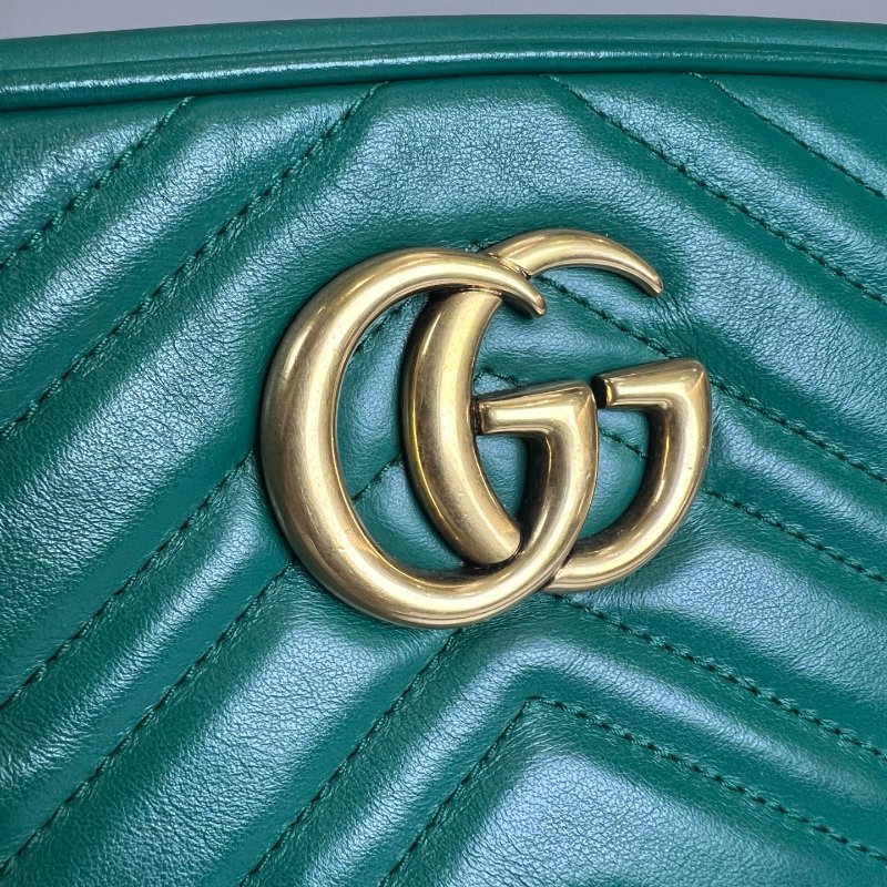 GUCCI 447632 綠MARMONT相機包 24CM-6