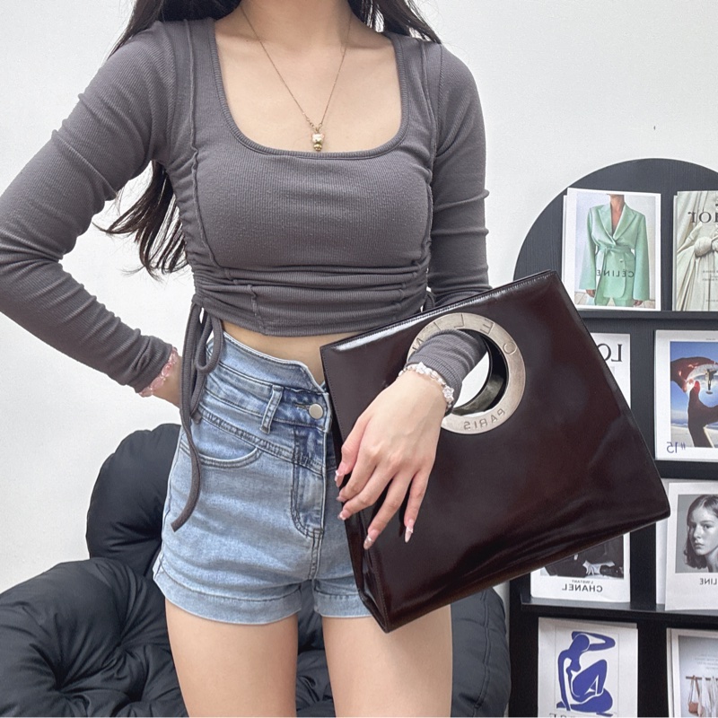 【赫蒂國際精品】Celine 大圓環托特包 vintage 二手 中古 漆皮-2