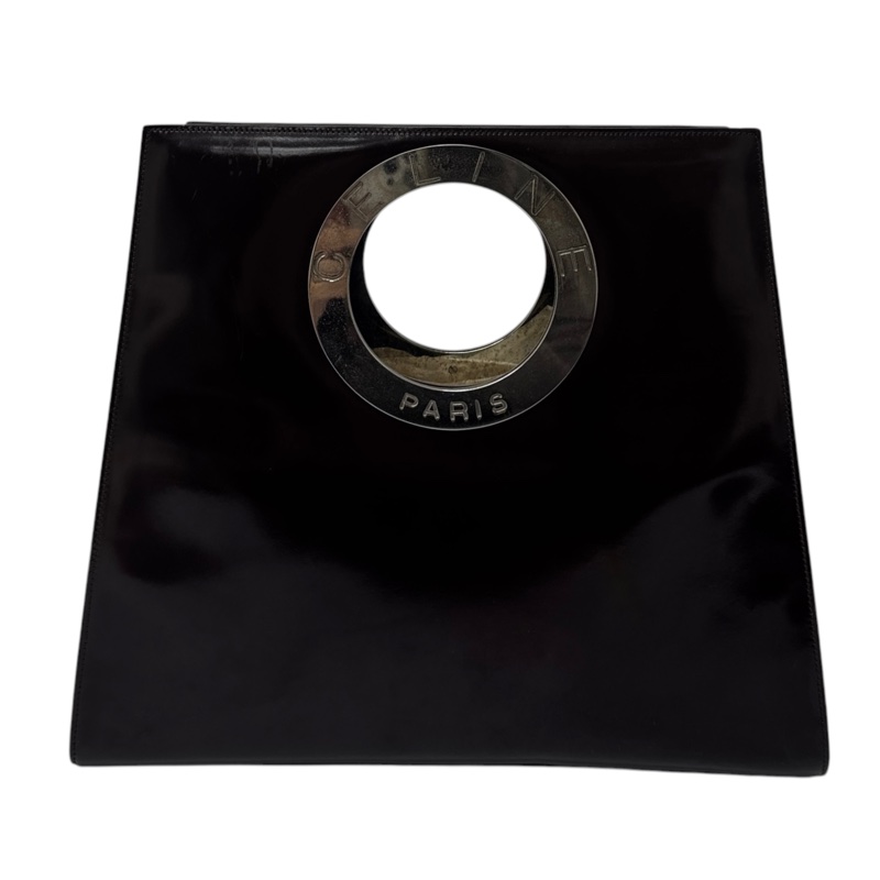 【赫蒂國際精品】Celine 大圓環托特包 vintage 二手 中古 漆皮-4