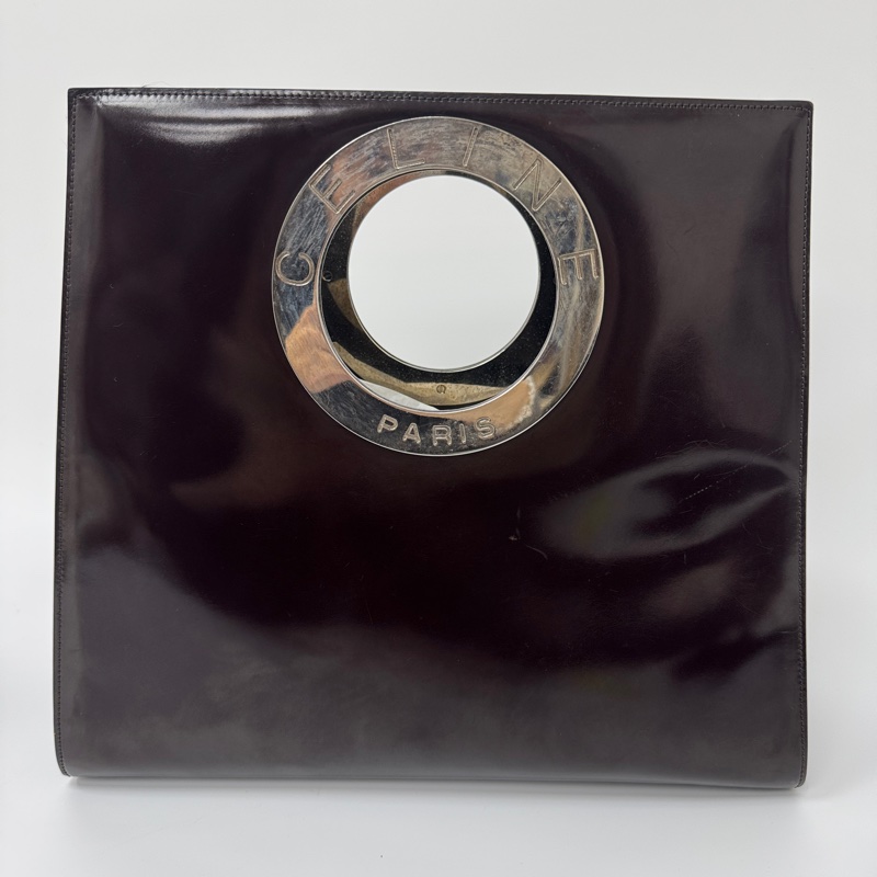 【赫蒂國際精品】Celine 大圓環托特包 vintage 二手 中古 漆皮-6