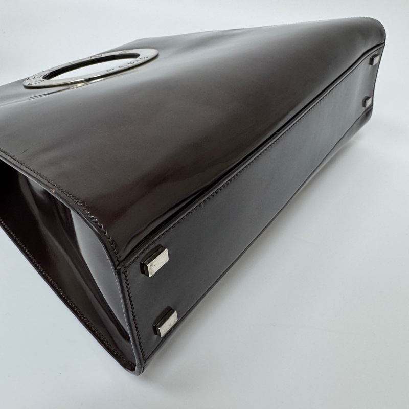 【赫蒂國際精品】Celine 大圓環托特包 vintage 二手 中古 漆皮-10