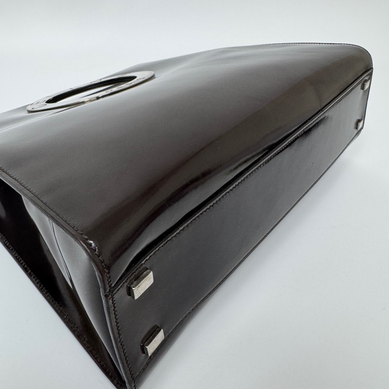 【赫蒂國際精品】Celine 大圓環托特包 vintage 二手 中古 漆皮-11