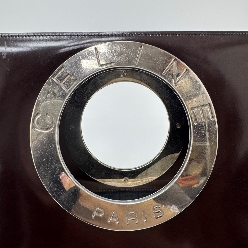 【赫蒂國際精品】Celine 大圓環托特包 vintage 二手 中古 漆皮-15