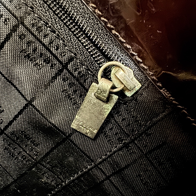 【赫蒂國際精品】Celine 大圓環托特包 vintage 二手 中古 漆皮-22