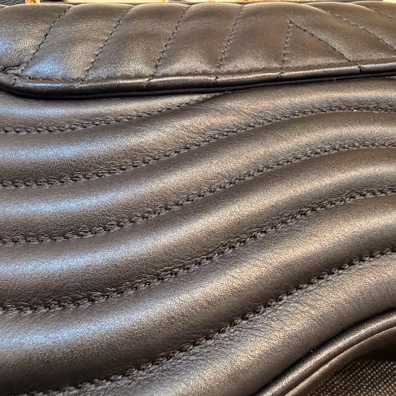 LV New Wave Chain Bag黑牛皮彩色把手斜背包-2