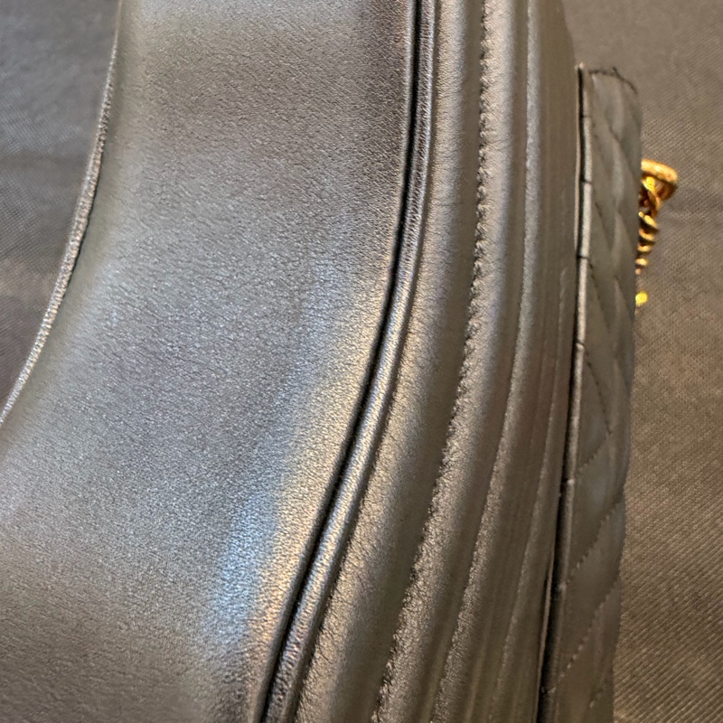 LV New Wave Chain Bag黑牛皮彩色把手斜背包-16